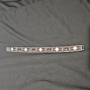 Vintage black and opal bracelet